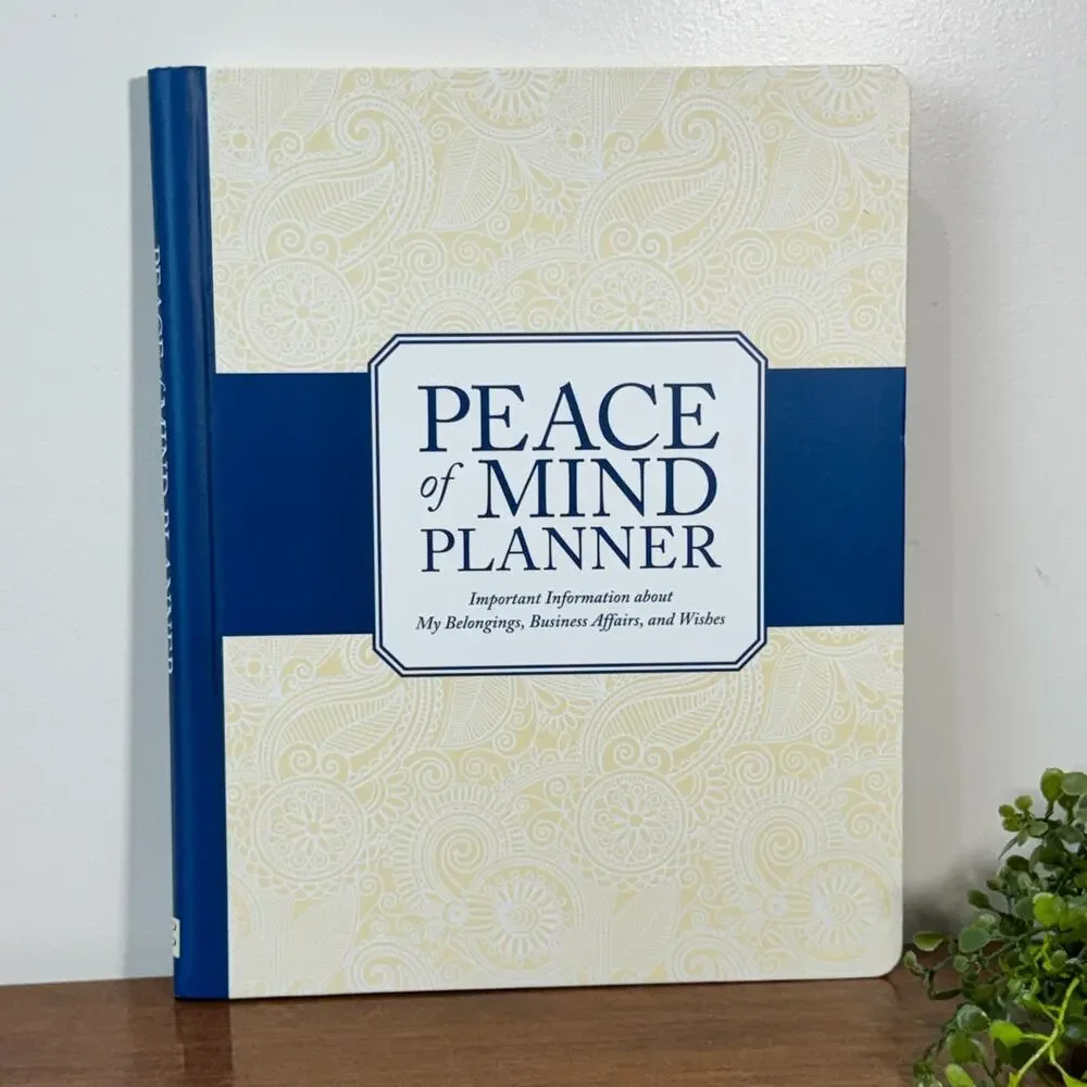 Peace of Mind Planner Important Information about My Belongings Blue